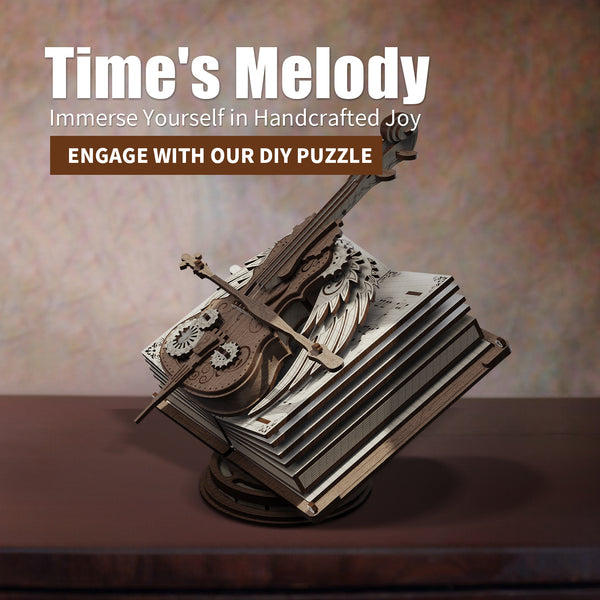 Melody Wings DIY 3D Puzzle - Wooden Music Book