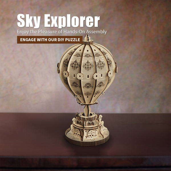 Sky Explorer DIY Puzzle – Interactive Hot Air Balloon Model