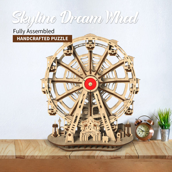 Skyline Dream Ferris Wheel - Wooden Puzzle Toy for Kids and Adults